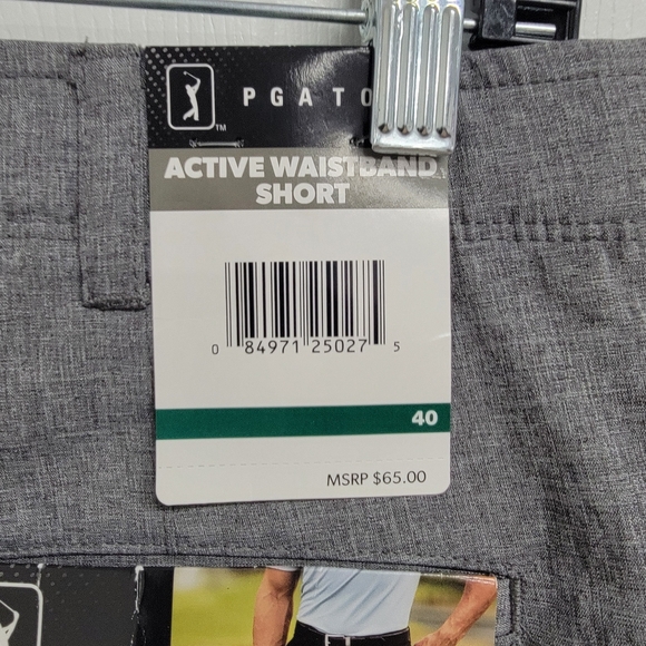 #53 NWT!! PGA TOUR men's shorts size 40 9.5 inch inseam - Picture 3 of 5